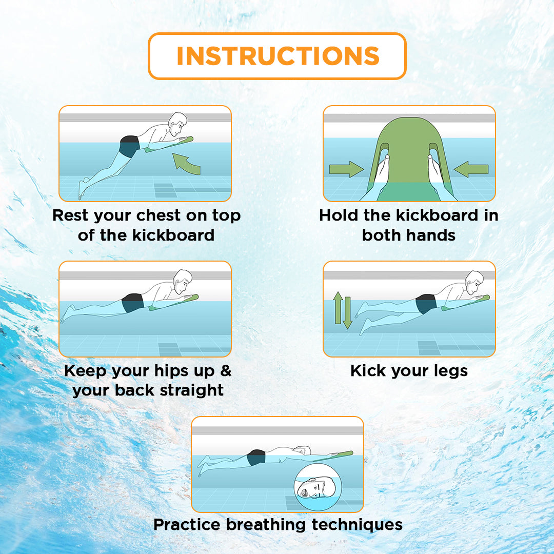 Endless EL1013 Ergonomic Design Kickboard | Material: Vinyl Acetate Foam | Swimming Training Floats for Beginners | Floating Cushions for Kids and Adults
