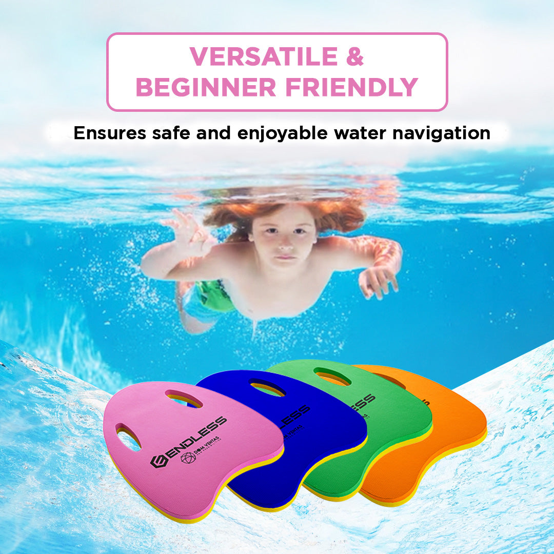Endless EL1013 Ergonomic Design Kickboard | Material: Vinyl Acetate Foam | Swimming Training Floats for Beginners | Floating Cushions for Kids and Adults