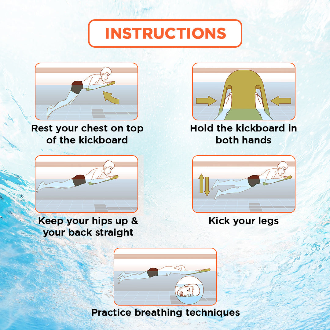 Endless EL1013 Ergonomic Design Kickboard | Material: Vinyl Acetate Foam | Swimming Training Floats for Beginners | Floating Cushions for Kids and Adults