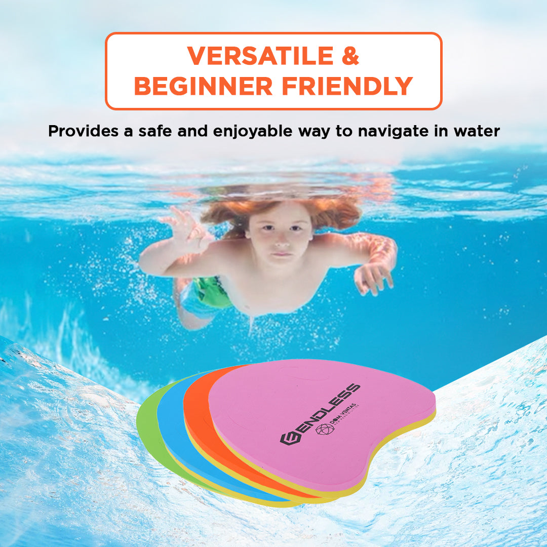 Endless EL1013 Ergonomic Design Kickboard | Material: Vinyl Acetate Foam | Swimming Training Floats for Beginners | Floating Cushions for Kids and Adults