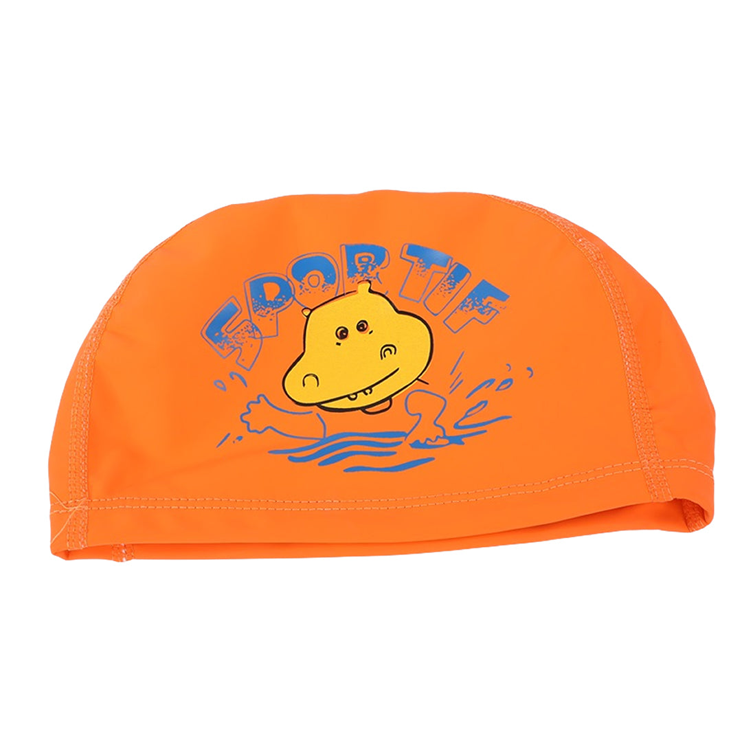 Endless EL1017 Comfortable Polyurethane Swimming Cap | Material: Polyurethane | Flexible Waterproof Swimming Cap for Long and Short Hair with Thick Brim | for Kids