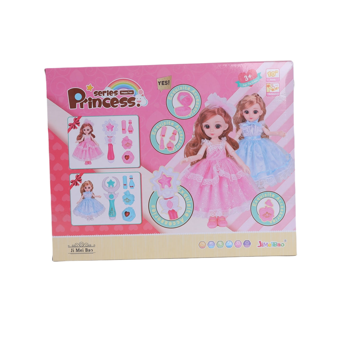 FUNFY FYDPM001 13-Articulated, 10-Inch Princess Doll Set | Assorted | Accompanied by accessories like a wand and perfume bottle | This set sparks imaginative play and royal adventures fit for princess girls