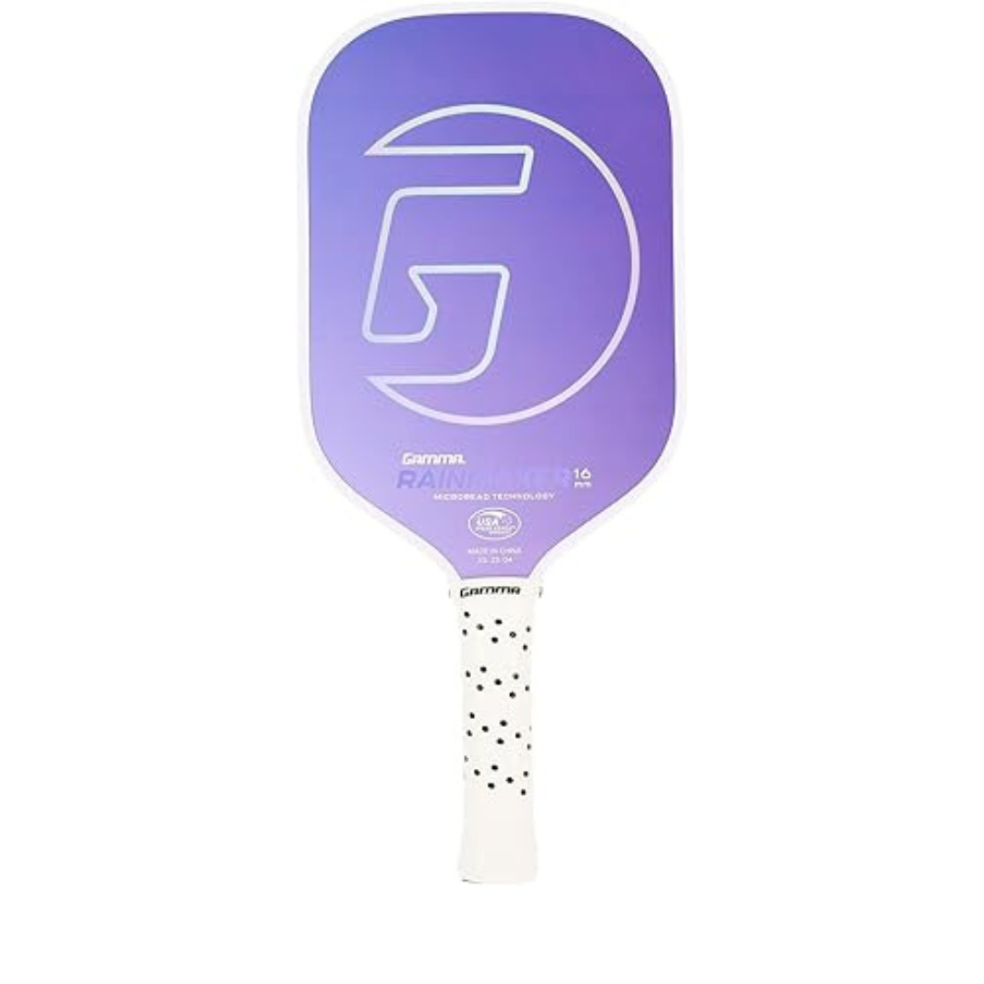GAMMA Rainmaker Pickleball Paddle – Lightweight, Large Sweet Spot, Microbead Carbon Fiber Face for Spin & Control, Customizable Swing Weight – Available in 6 Colors
