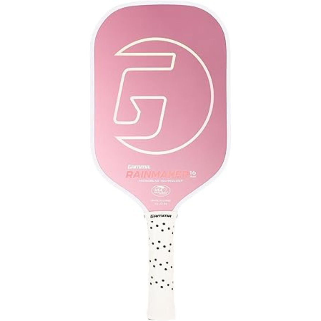 GAMMA Rainmaker Pickleball Paddle – Lightweight, Large Sweet Spot, Microbead Carbon Fiber Face for Spin & Control, Customizable Swing Weight – Available in 6 Colors