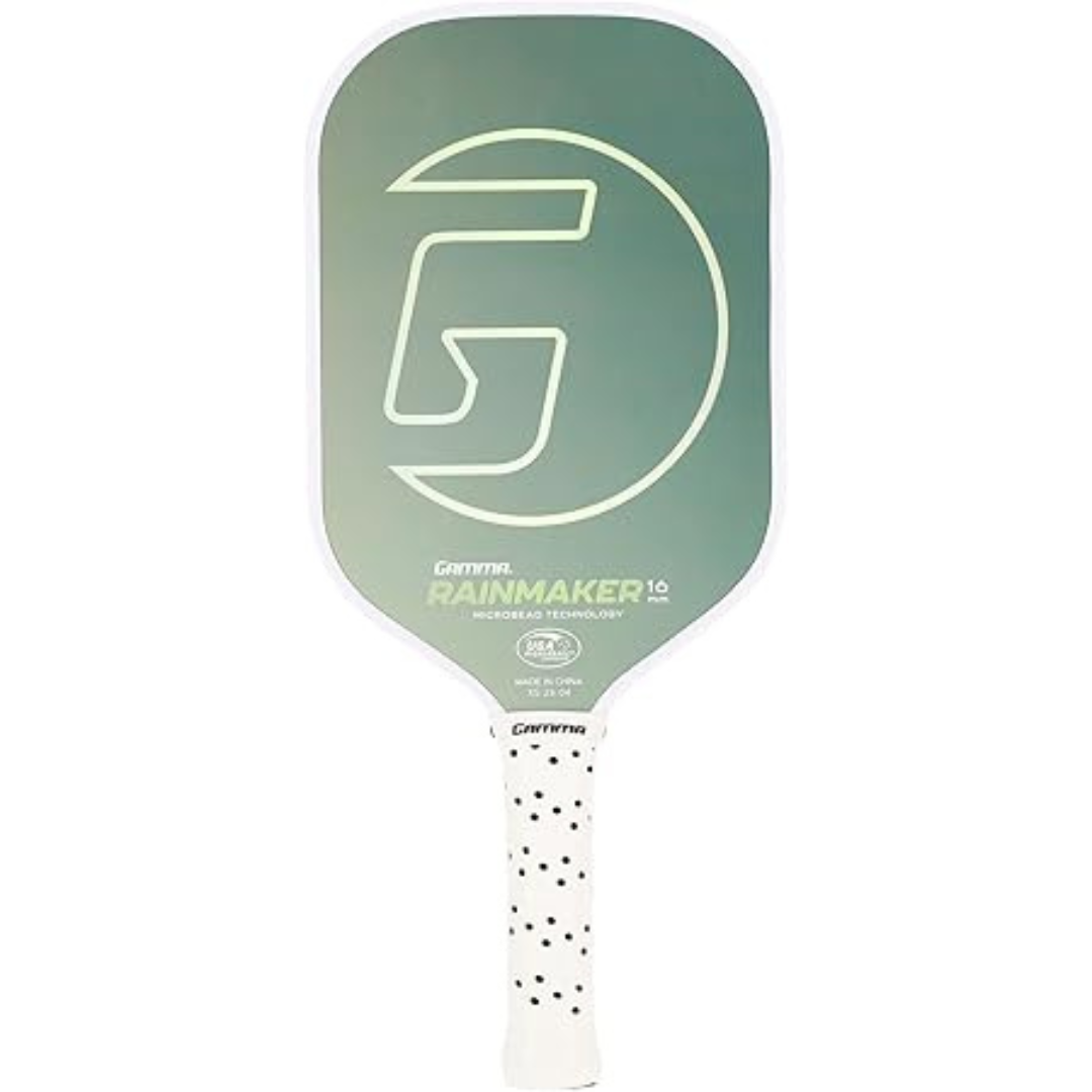 GAMMA Rainmaker Pickleball Paddle – Lightweight, Large Sweet Spot, Microbead Carbon Fiber Face for Spin & Control, Customizable Swing Weight – Available in 6 Colors