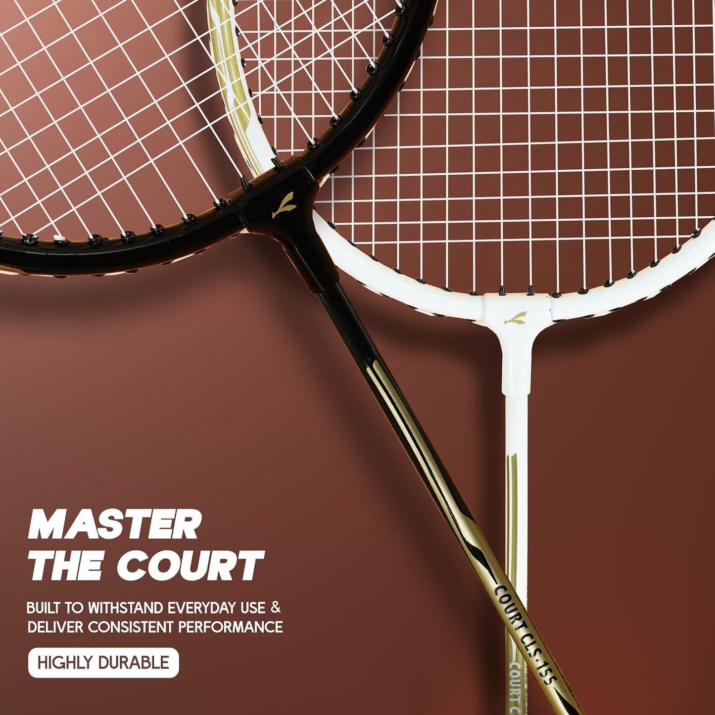 مضارب كرة الريشة Konex مع غطاء كامل، عبوة من 2 قطعة