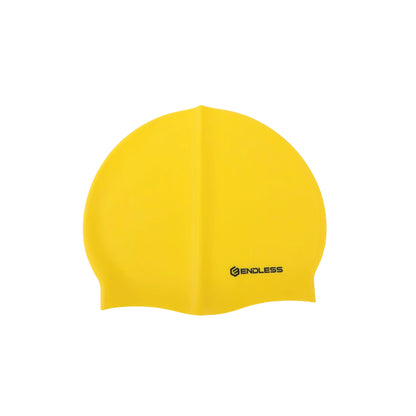 Endless EL1019 Classic Comfort Silicone Swimming Cap, Fully Elastic, Waterproof | Fully Elastic Swim Cap for Long and Short Hair with Thick Brim | Adults, Women and Men | Size: Free Size | Material: Silicone