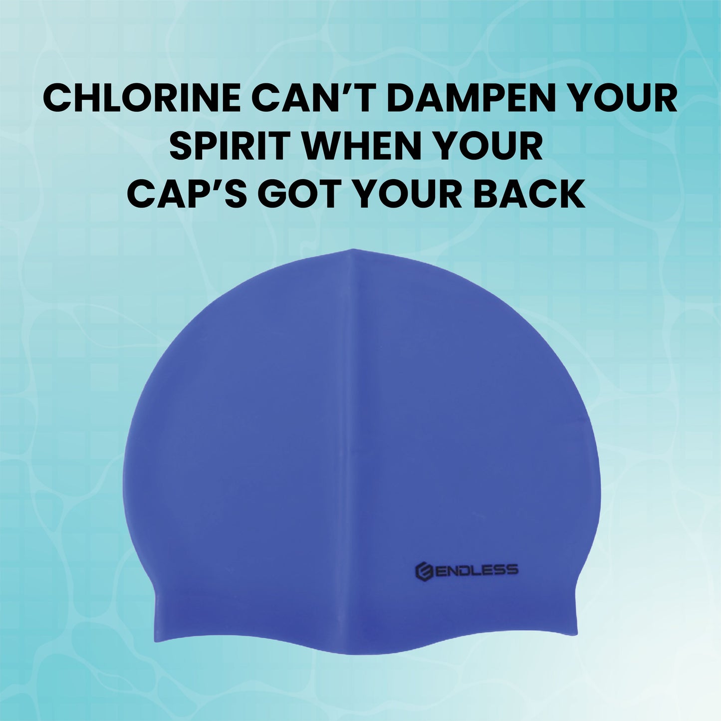 Endless EL1019 Classic Comfort Silicone Swimming Cap, Fully Elastic, Waterproof | Fully Elastic Swim Cap for Long and Short Hair with Thick Brim | Adults, Women and Men | Size: Free Size | Material: Silicone