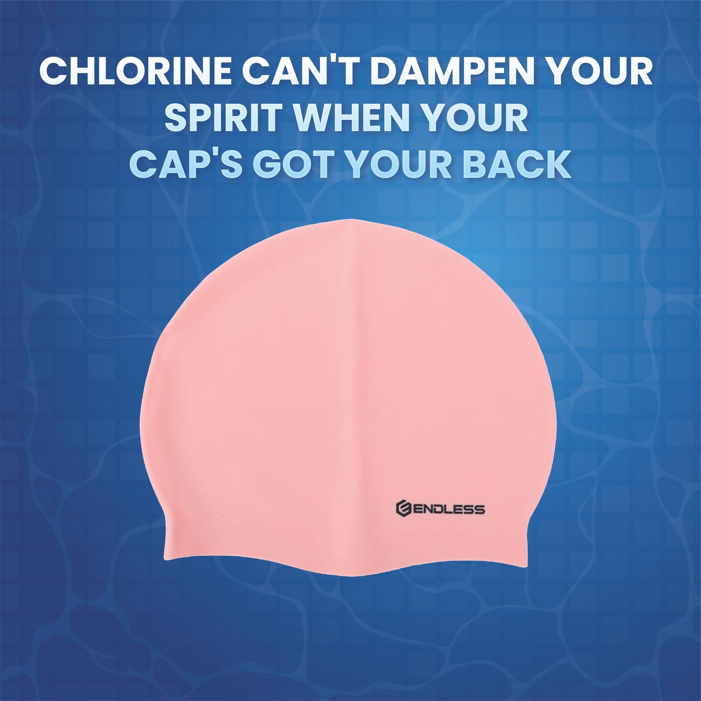 Endless EL1019 Classic Comfort Silicone Swimming Cap, Fully Elastic, Waterproof | Fully Elastic Swim Cap for Long and Short Hair with Thick Brim | Adults, Women and Men | Size: Free Size | Material: Silicone