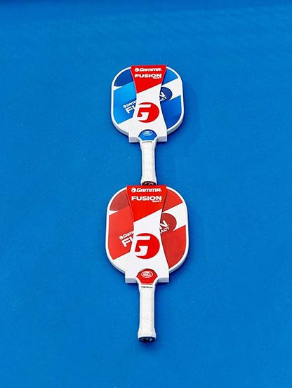 GAMMA Fusion React Pickleball Paddle, Extra-Wide Fiberglass Surface Boosts Hit Potential for Beginners

