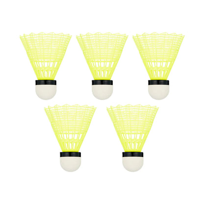 Li-Ning Shuttle-Smash Nylon Shuttlecocks (Yellow, Slow Speed) | Superior Durability | Synthetic Cork