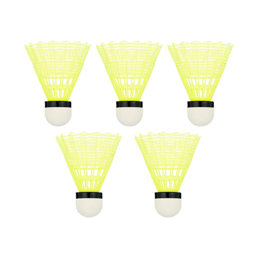 Li-Ning Shuttle-Smash Nylon Shuttlecocks (Yellow, Slow Speed) | Superior Durability | Synthetic Cork