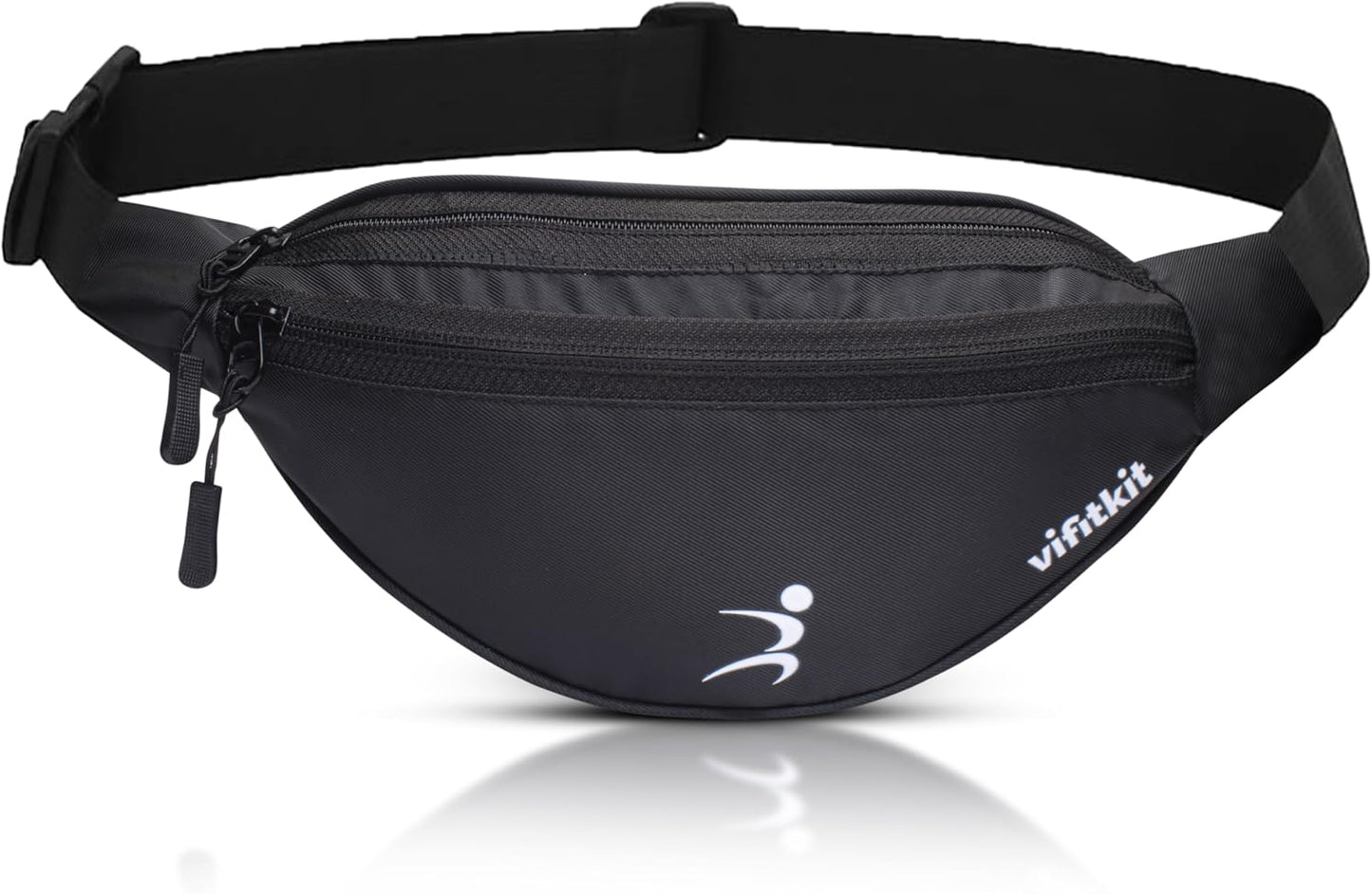 حقيبة خصر Vifitkit للرجال، حقيبة خصر للنساء، حقيبة خصر للرجال، حقيبة خصر للنساء، حقيبة صدر للنساء، حقيبة خصر للرجال، حقيبة خصر للأولاد، حقائب خصر للبنات، حقيبة خصر - أسود