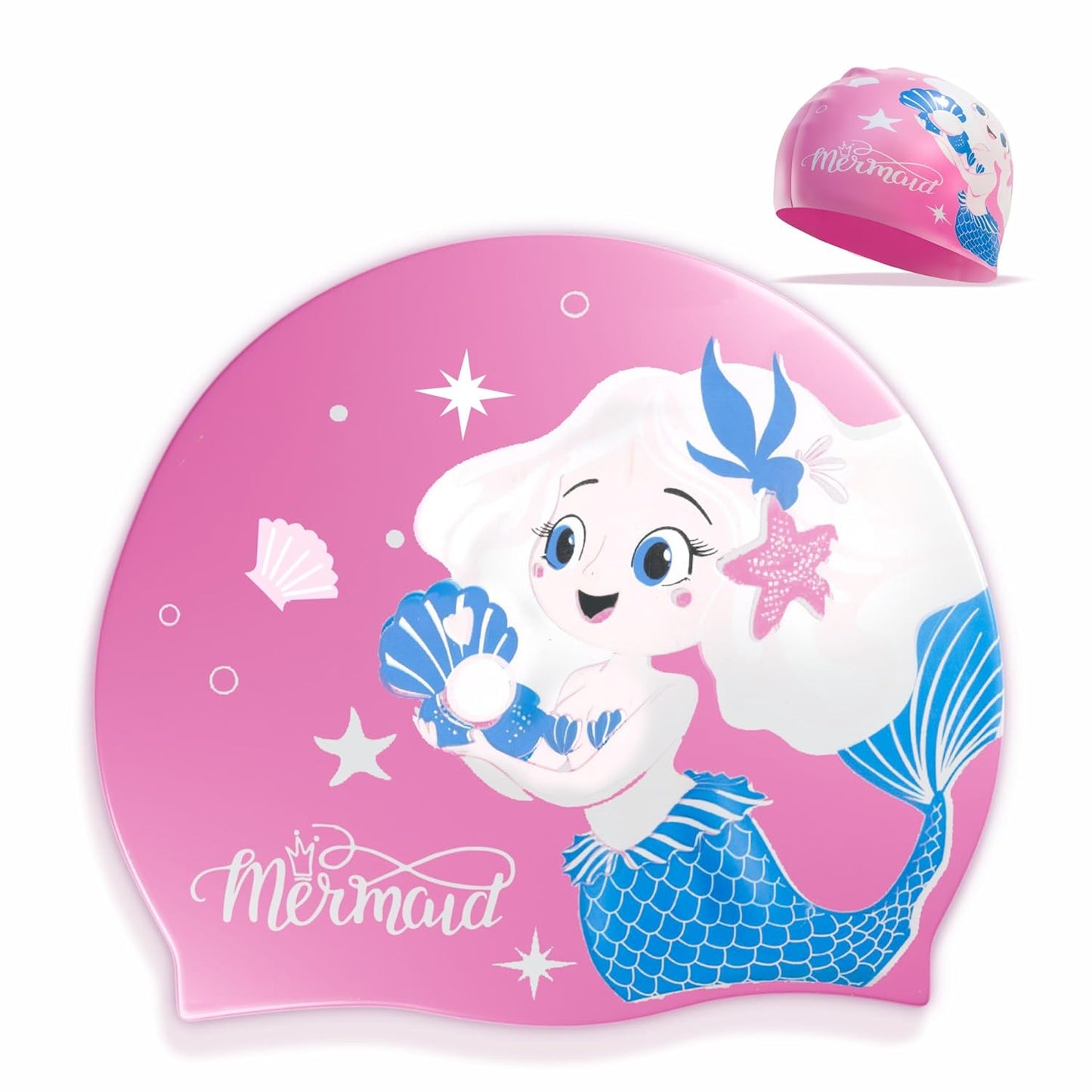 قبعة سباحة مقاومة للماء من Konex للرجال والنساء والفتيان والفتيات | سيليكون | مقاس واحد يناسب الجميع | لا تسحب الشعر | تمنع التلف الكيميائي