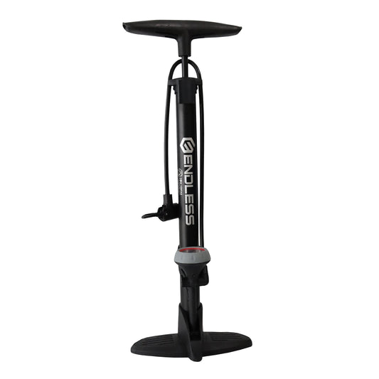 Endless EL1052 160 PSI Portable Hand Air Pump for Bicycles, Portable Floor Air Pump for Bikes | Black | Material: Steel Alloy | Tire Inflator with Gauge and Rotating Tube Handle for Comfort | For All Inflation Purposes