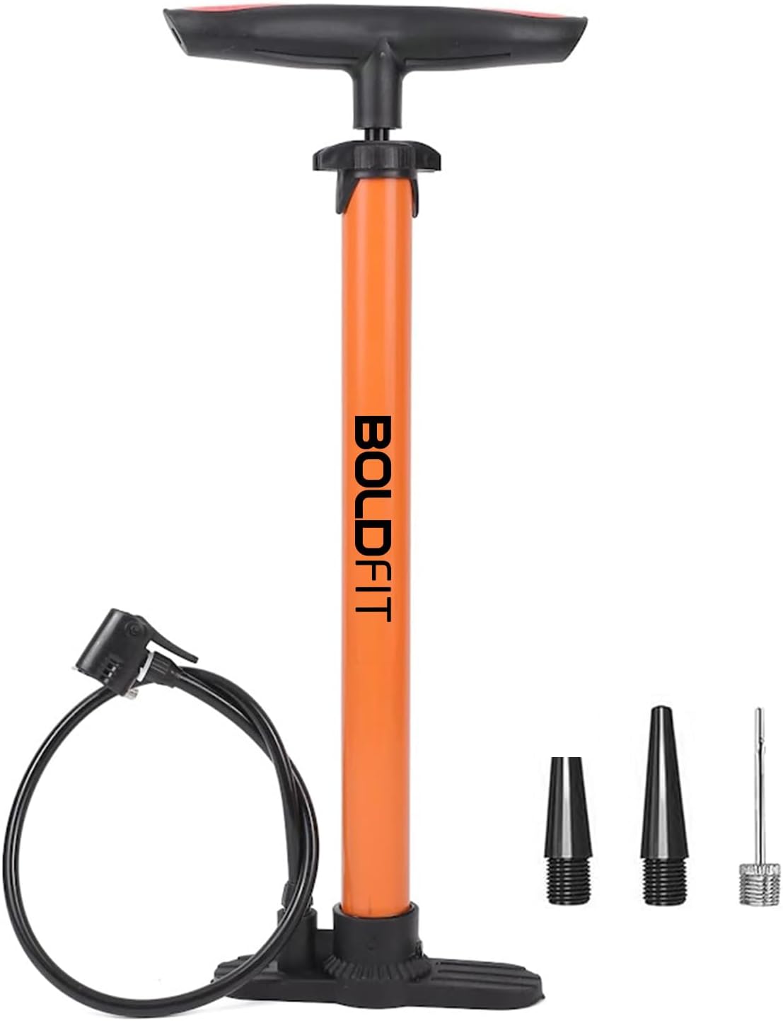 Boldfit High-Pressure Air Pump for Bicycles | Air Pump for Bicycles and Footballs, Balloon Pump for Quick Inflation | Bicycle Tire Inflator with Needle | Portable Air Pump for Bicycles and Balls