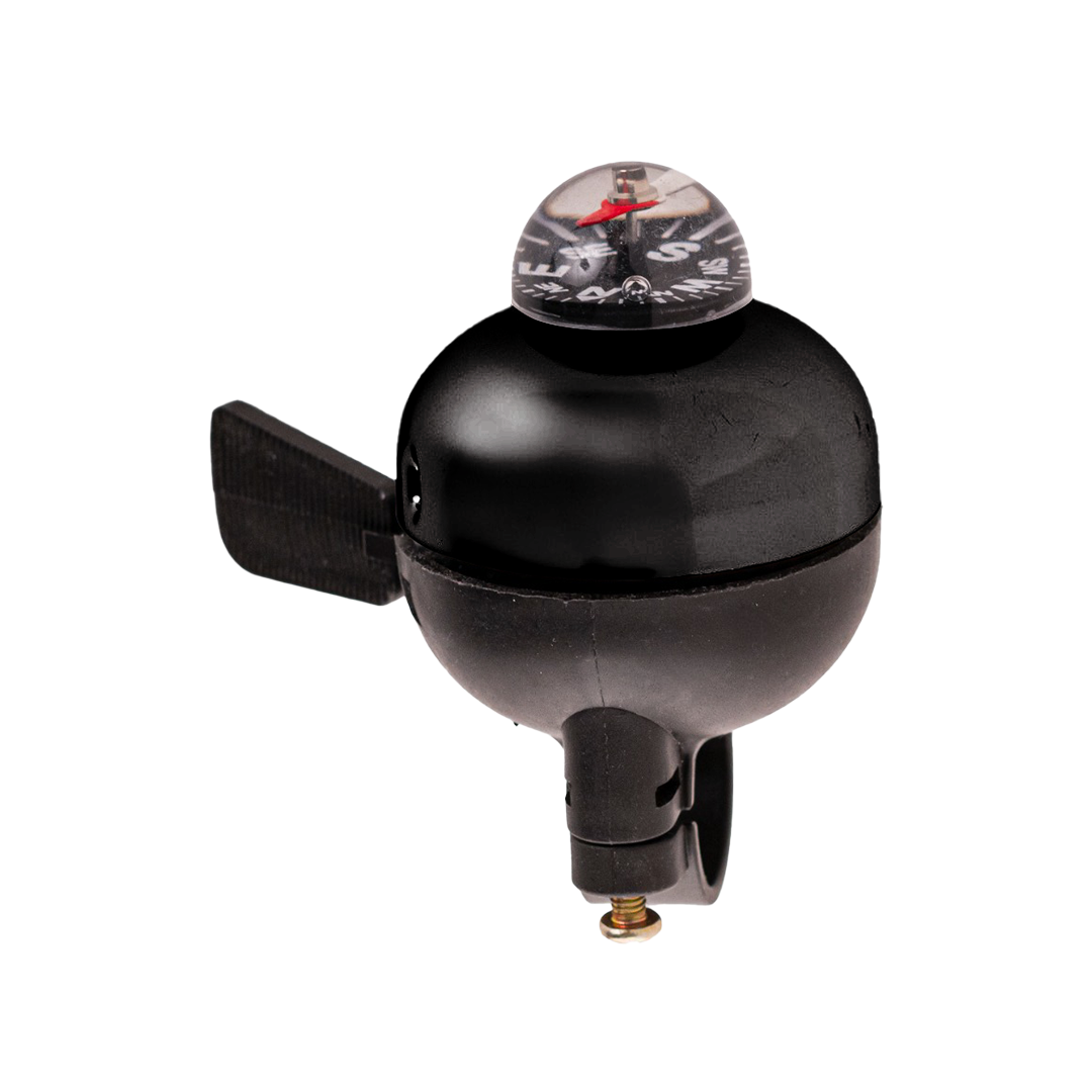 Endless EL1057 Classic جرس دراجة | جرس دراجة كلاسيكي | المادة: سبائك الألومنيوم | يمكن استخدام هذا الجرس الصاخب في مقود الدراجات على الطرق والجبل | يحتوي هذا الجرس على بوصلة لتحديد الاتجاه