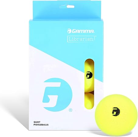 GAMMA Librarian Foam Pickleball Balls, Foam Balls for Pickleball Practice with True Bounce on All Surfaces. Quiet Pickleball Great for Indoor and Outdoor Play, HOA, Parks, Noise Reducing Pickleball
