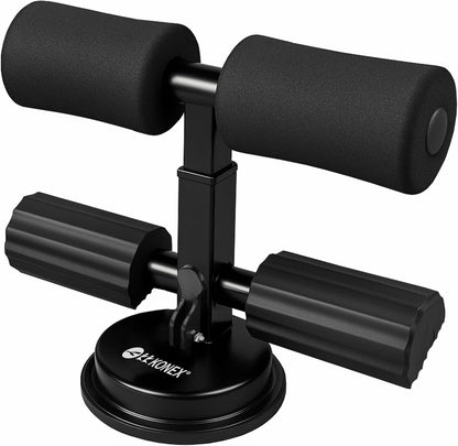 قضيب تمرينات البطن Konex للتمارين المنزلية والرياضية | جهاز تمرينات البطن المحمول مع قاعدة شفط قوية | مثالي للوركين والساقين والظهر والبطن والعضلات الأساسية - أسود