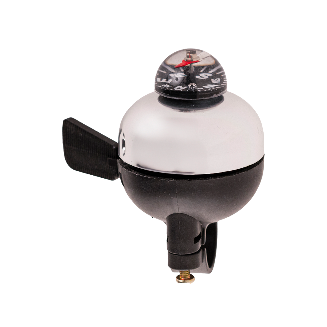 Endless EL1057 Classic جرس دراجة | جرس دراجة كلاسيكي | المادة: سبائك الألومنيوم | يمكن استخدام هذا الجرس الصاخب في مقود الدراجات على الطرق والجبل | يحتوي هذا الجرس على بوصلة لتحديد الاتجاه