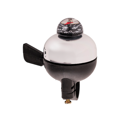 Endless EL1057 Classic جرس دراجة | جرس دراجة كلاسيكي | المادة: سبائك الألومنيوم | يمكن استخدام هذا الجرس الصاخب في مقود الدراجات على الطرق والجبل | يحتوي هذا الجرس على بوصلة لتحديد الاتجاه