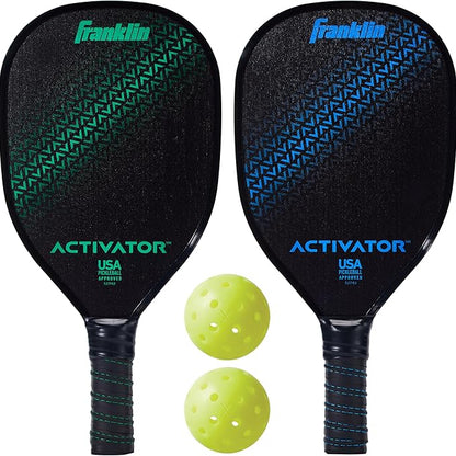 Franklin Sports Pickleball Paddle and Ball Set - Wooden Pickleball Rackets + Pickleballs - Activator - USA Pickleball (USAPA) Approved
