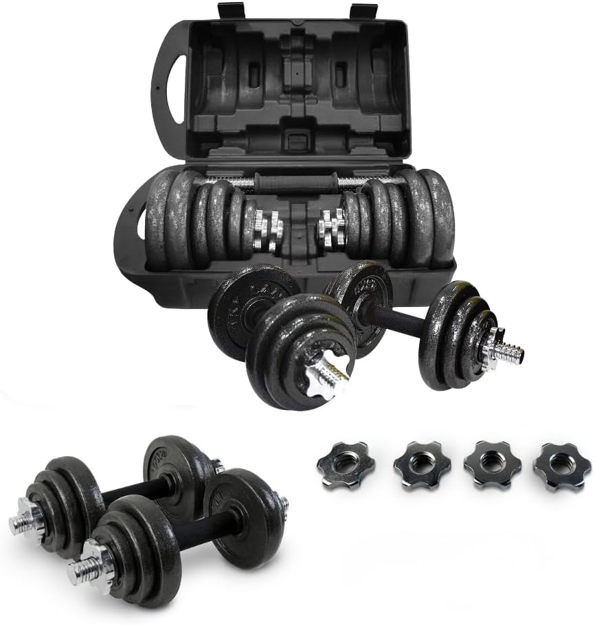 Endless Adjustable Dumbbell Set With Dumbbell Rods and Box | Material: Cast Iron | Fitness, Strength Training, Body Building, Home Workout and Weight Lifting Equipments
