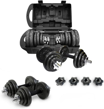 Endless Adjustable Dumbbell Set With Dumbbell Rods and Box | Material: Cast Iron | Fitness, Strength Training, Body Building, Home Workout and Weight Lifting Equipments
