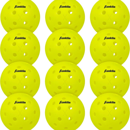 Franklin Sports Outdoor Pickleballs - X-40 Pickleball Balls - USA Pickleball (USAPA) Approved - Official US Open Ball 12 Bulk Packs of Pickleballs
