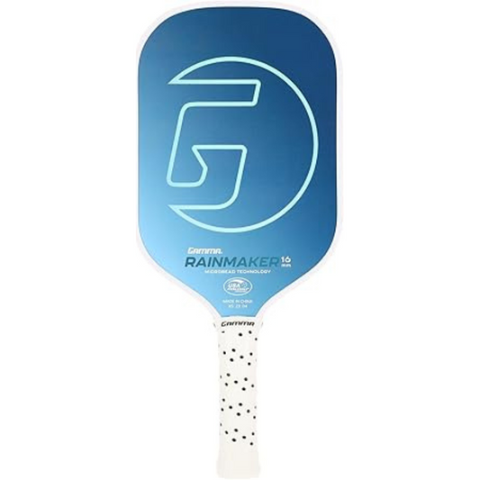 GAMMA Rainmaker Pickleball Paddle – Lightweight, Large Sweet Spot, Microbead Carbon Fiber Face for Spin & Control, Customizable Swing Weight – Available in 6 Colors
