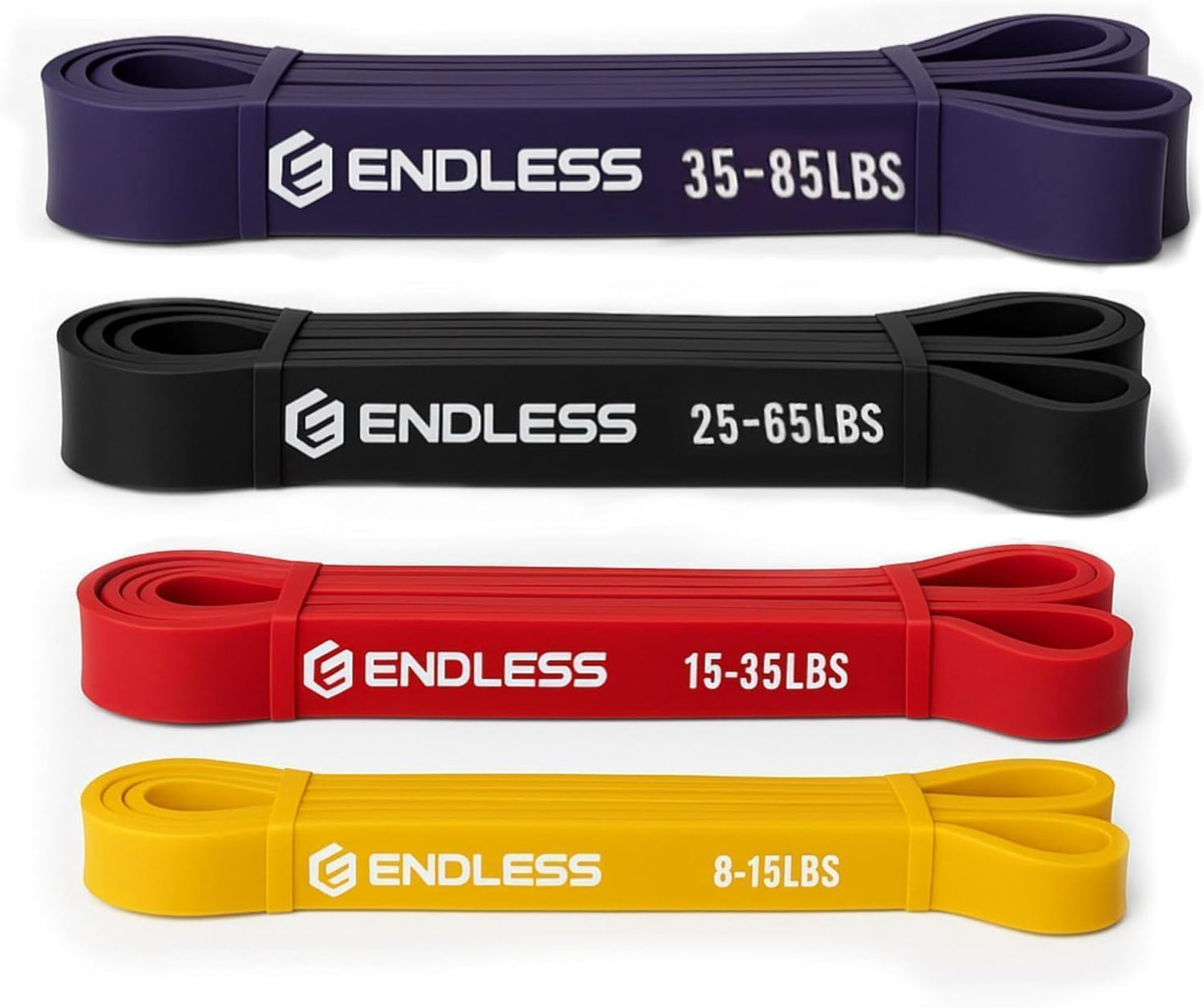 Endless Resistance Bands Set of 5 for Exercise & Pull Up Training | Workout Bands for Strength, Muscle Building, Physical Therapy & Full Body Fitness for Men & Women
