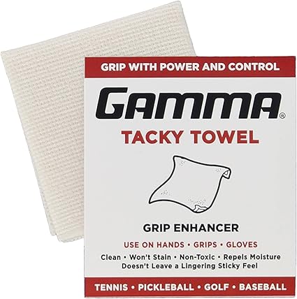 Gamma Tacky Towel Grip Traction Enhancer - Ideal for Tennis, Golf, Baseball, Football, Softball, or Basketball
