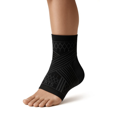 Endless دعامة دعم الكاحل سهلة الانزلاق - عبوة من قطعتين | دعامة للصالة الرياضية والرياضة والتمارين الرياضية وأنشطة ركوب الدراجات | للرجال والنساء | اللون: أسود | الخامة: أسود |: النيوبرين والبوليستر