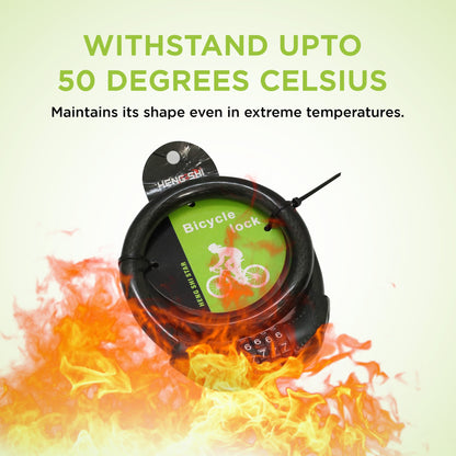 Endless EL1053 قفل متعدد الأغراض للدراجات والدراجات والخوذة والأمتعة مع قفل كبل قابل لإعادة الضبط بأربعة أرقام | أسود | المادة: الفولاذ المقاوم للصدأ والمطاط | حماية شديدة التحمل ضد السرقة لجميع الأغراض