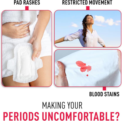 كوب الحيض القابل لإعادة الاستخدام من Sirona للنساء، لفترات حيض خالية من الفوط الصحية ودون طفح جلدي أو تسرب أو رائحة - كبير (عبوة من 2 قطعة)