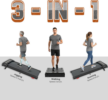 Endless ELWK011 3-in-1 Walking Pad Treadmill for Home & Office | Foldable with 7% Incline, 1–8 km/h Speed | LED Display, Shock Absorption, No Installation, 100 kg Capacity
