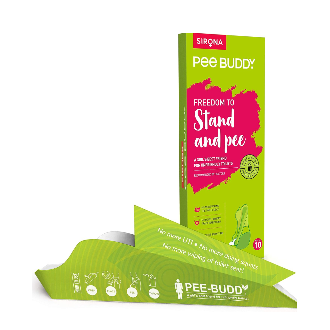 جهاز التبول الأنثوي PEE BUDDY Funnels | قمع مبولة يمكن التخلص منه دون فوضى | للسفر والتخييم والمشي لمسافات طويلة والمهرجانات والأنشطة الخارجية | حامل ورقي وقمع تبول للنساء والفتيات