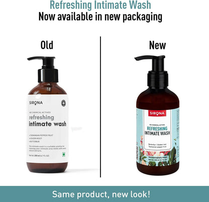 سيرونا منظف نسائي منعش طبيعي - 6.7 أونصة سائلة (200 مل) | خالٍ من المواد الكيميائية، لا يسبب تهيجًا، منظف حميمي متوازن الحموضة، يساعد على تقليل الرائحة والحكة