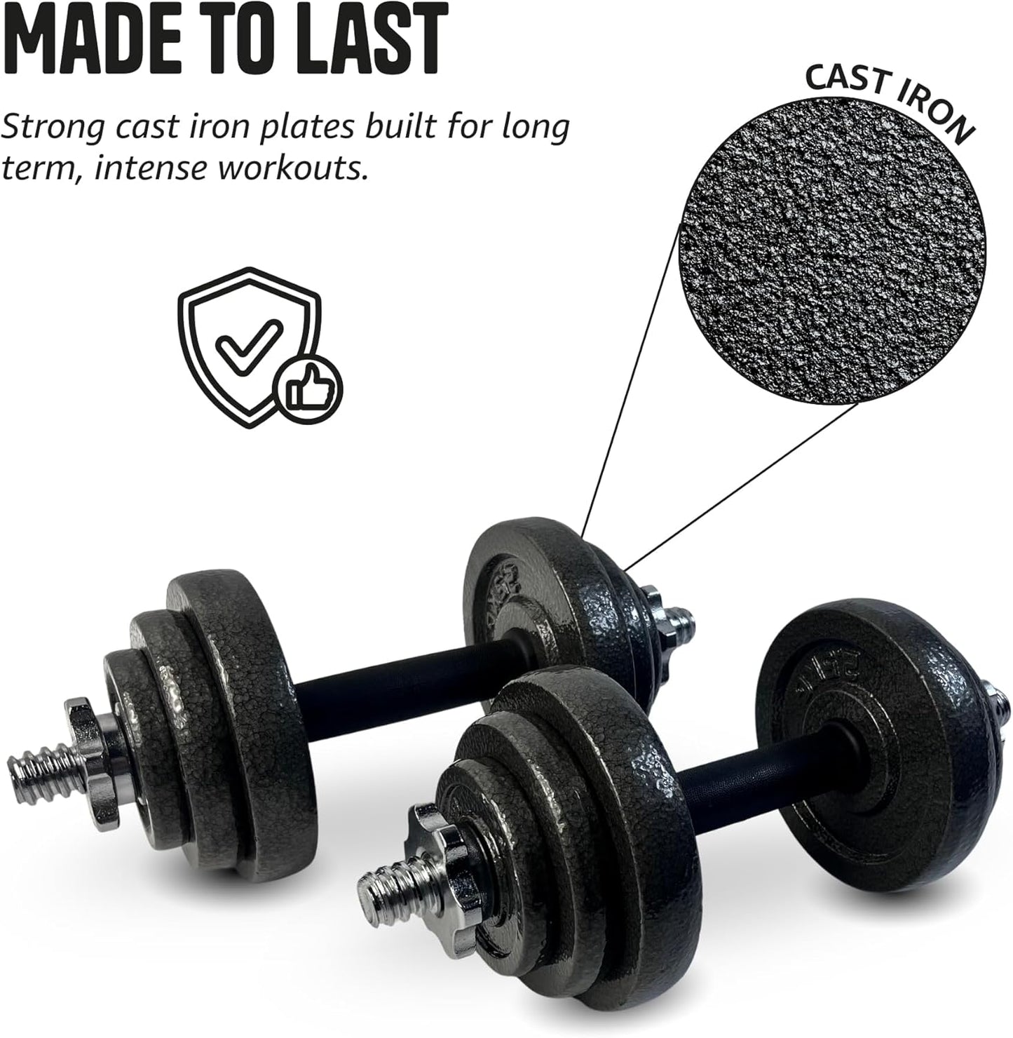 Endless Adjustable Dumbbell Set With Dumbbell Rods and Box | Material: Cast Iron | Fitness, Strength Training, Body Building, Home Workout and Weight Lifting Equipments
