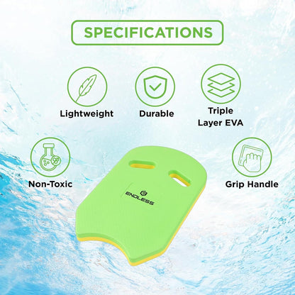 Endless Double-Sided EVA Swimming Kickboard with Ergonomic Design | EVA Material | Swimming Training Float Aid for Beginners | Suitable for Kids & Adults