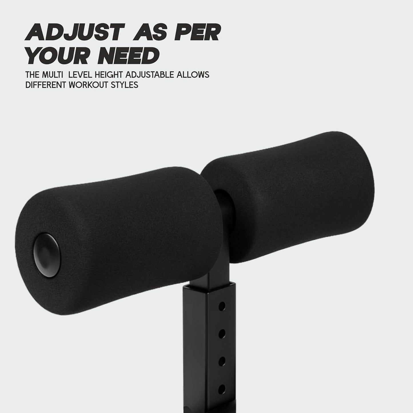 قضيب تمرينات البطن Konex للتمارين المنزلية والرياضية | جهاز تمرينات البطن المحمول مع قاعدة شفط قوية | مثالي للوركين والساقين والظهر والبطن والعضلات الأساسية - أسود