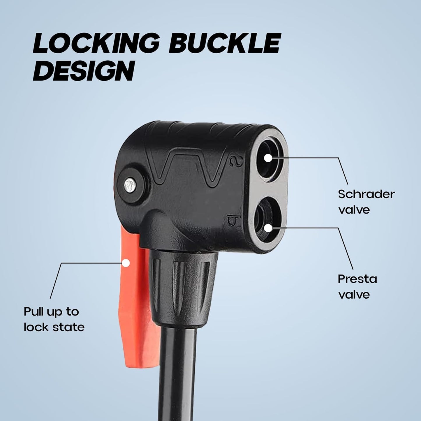 مضخة هواء كونيكس عالية الضغط مع مقياس للدرجات للدرجات الهوائية والدراجات وإطارات السيارات وكرة القدم وكرة السلة وغيرها من المعدات الرياضية القابلة للنفخ والكرات (أسود)