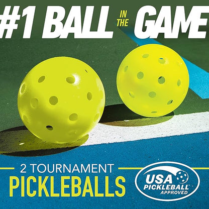 Franklin Sports Pickleball Paddle and Ball Set - Wooden Pickleball Rackets + Pickleballs - Activator - USA Pickleball (USAPA) Approved
