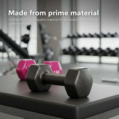 Endless Pair of Vinyl-Coated Fixed Dumbbells | Vinyl-Coated Iron | Compact Weights for Home Gym, Workouts, Fitness, Men & Women