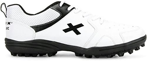 Vector X Blast أحذية الكريكيت | أسود/أبيض | أولاد ورجال | بلاستيك PVC