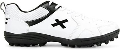 Vector X Blast أحذية الكريكيت | أسود/أبيض | أولاد ورجال | بلاستيك PVC