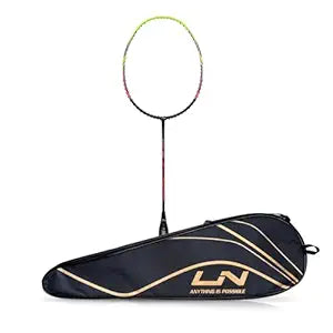 Li-Ning Turbo راكت مصنوع من ألياف الكربون 99 مع غطاء كامل مجاني (84 جرام. 30 رطل)