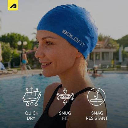 Boldfit قبعة سباحة للجنسين للرجال والنساء
