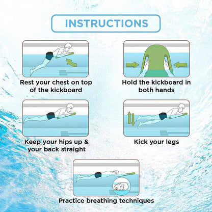 Endless Double-Sided EVA Swimming Kickboard with Ergonomic Design | EVA Material | Swimming Training Float Aid for Beginners | Suitable for Kids & Adults