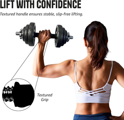 Endless Adjustable Dumbbell Set With Dumbbell Rods and Box | Material: Cast Iron | Fitness, Strength Training, Body Building, Home Workout and Weight Lifting Equipments
